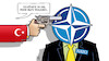 Cartoon: Nato und Türkei (small) by Harm Bengen tagged hilfe,nato,türkei,pistole,erpressung,krieg,syrien,idlib,harm,bengen,cartoon,karikatur