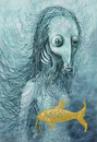 Cartoon: mrs ctulhu and the fried fish (small) by nootoon tagged fried,fish,ctulhu,underwater,lovecraft,nootoon,illustration,germany,digital