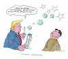 Cartoon: Trumps Garantien (small) by mandzel tagged trump,kim,nordkorea,usa,konflikt,atombomben,abrüstungen