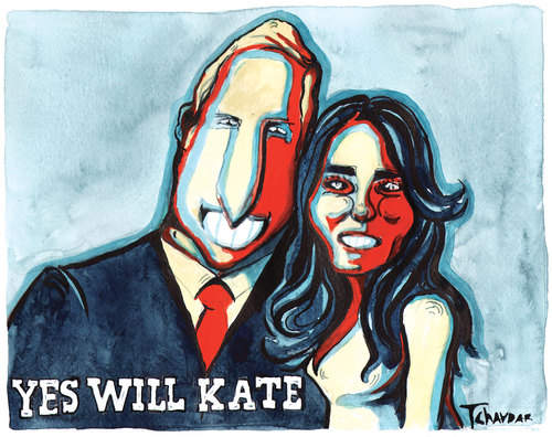 will and kate images. Cartoon: Will and Kate