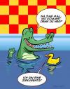 Cartoon: Kroko und Entchen (small) by ian david marsden tagged kinderbuch,figuren,suess,ente,krokodil,jugend,kinder,farbig,bunt,marsden,