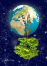 Cartoon: ecology problem (small) by geomateo tagged ecology,desertification,forest,danger,tree,