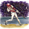 Cartoon: clean-up (small) by michaelscholl tagged batter,swing,baseball,hitter,hit,team,sports