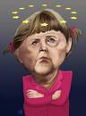 Cartoon: Angela Merkel (small) by taravat niki tagged angelamerkel