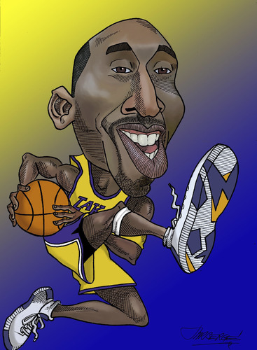 Cartoon: Kobe Bryant (medium) by Berge tagged caaricatures