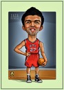 Cartoon: ZaZa Pachulia (small) by gamez tagged nba basketball gamez zaza pachulia atlanta hawks ball georgia team forward