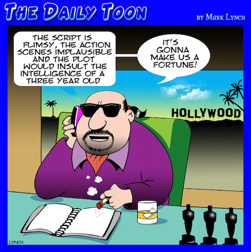 Cartoon: Hollywood (medium) by toons tagged hollywood,producer,blockbusters,bad,movies,motion,picture,industry,action,films,hollywood,producer,blockbusters,bad,movies,motion,picture,industry,action,films