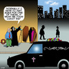 Cartoon: Death hails a taxi (small) by toons tagged hearse,angel,of,death,uber,taxi,lucky,day
