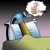 Cartoon: Hammer dreams (small) by toons tagged hammer,tools,dreams,sleep,sore,thumb,hitting,with