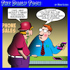Cartoon: Insurance cartoon (small) by toons tagged phone,sales,staring,at,your,iphones,collision,insurance,on,selling,industry