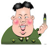 Cartoon: Kim Jong-un (small) by toons tagged north,korea,kim,jong,un,nuclear,weapons,holicost,hermit,state,atomic,option,donald,trump