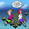 Cartoon: Marriage on the rocks (small) by toons tagged relationships,ship,wrecked,desert,island