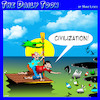 Cartoon: Ocean pollution (small) by toons tagged pollution,plastic,bags,ocean