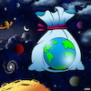 Cartoon: Plastic planet (small) by toons tagged plastic,bags,environment,plastics,in,ocean,global,warming,planet,earth