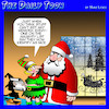 Cartoon: WOKE Christmas (small) by toons tagged christmas woke santa naughty list nice north pole santas helpers