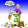 Cartoon: worth a try (small) by toons tagged recycle,recycling,environment,old,age,ecology,pension,soylent,green,planet,earth,day,garbage,renewable,energy,carbon,footprint,fossil,fuel