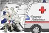 Cartoon: Ambulanz (small) by Pfohlmann tagged us,usa,finanzkrise,bush,rettung,rettungspaket,kongress,republikaner