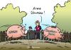 Cartoon: Arme Schweine (small) by Pfohlmann tagged schweinegrippe h1n1 virus pandemie krankenkassen krankenkasse kostenübernahme impfung massenimpfung sparschwein