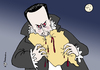 Cartoon: Blutrausch (small) by Pfohlmann tagged karikatur,color,farbe,2012,syrien,assad,vampir,blut,blutvergießen,homs,bevölkerung,aufstand,opposition,mond,vollmond