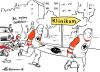 Cartoon: Notfall (small) by Pfohlmann tagged krankenhaus,klinik,gesundheitspolitik,geldbörse,geldbeutel,portemonnaie,sanitäter,unfall