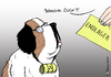 Cartoon: Suchhund (small) by Pfohlmann tagged karikatur,color,farbe,2012,deutschland,suchhund,altmaier,umweltminister,cdu,neu,umweltministerium,endlager,atommüll,suche,bernhardiner,hund