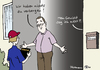 Cartoon: Zensus (small) by Pfohlmann tagged volkszählung zensus gewicht befragung interview daten datenschutz bevölkerung bürger