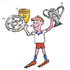 Cartoon: Fussball pokal (small) by sabine voigt tagged fussball,pokal,endspiel,bundesliga,dfb,gewinnen,sport,tor