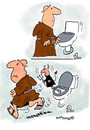 Cartoon: Devilish (small) by EASTERBY tagged monks,devils,toilets