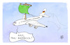 Cartoon: Baerbocks Flugzeug (small) by Kostas Koufogiorgos tagged karikatur,koufogiorgos,illustration,cartoon,baerbock,flugzeug,oekologisch,umweltfreundliche,reise,aussenministerin,segelflieger