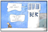 Cartoon: BER (small) by Kostas Koufogiorgos tagged karikatur,koufogiorgos,illustration,cartoon,ber,flughafen,berlin,brandenburg,chef,tower,fliegen,abflug,job,aufsichtsrat