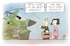Cartoon: Besuch in Kiew (small) by Kostas Koufogiorgos tagged karikatur,koufogiorgos,illustration,cartoon,ukraine,baerbock,waffen,grün,außenministerin,krieg,konflikt