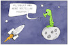 Cartoon: Bezos im All (small) by Kostas Koufogiorgos tagged karikatur,koufogiorgos,illustration,cartoon,nezos,blueorigin,marsmensch,alien,weltall,weltraumtourismus,rakete,amazon