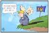 Cartoon: Boris Johnson startet (small) by Kostas Koufogiorgos tagged karikatur,koufogiorgos,illustration,cartoon,boris,johnson,uk,grossbritannien,eu,europa