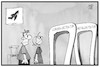 Cartoon: Corona-Pflichttest (small) by Kostas Koufogiorgos tagged karikatur,koufogiorgos,illustration,cartoon,corona,pflichttest,detektor,scanner,reise,urlaub,passagier,flugreise,reisender,pandemie,virus