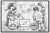 Cartoon: EU go home (small) by Kostas Koufogiorgos tagged karikatur,koufogiorgos,illustration,cartoon,cleese,schauspieler,monty,python,film,brian,römer,filmszene