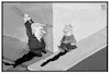 Cartoon: Gib acht 2017! (small) by Kostas Koufogiorgos tagged karikatur,koufogiorgos,illustration,cartoon,neujahr,silvester,trump,erschlagen,haus,ecke,überfall,usa,präsident
