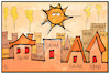 Cartoon: Hitzewelle (small) by Kostas Koufogiorgos tagged karikatur,koufogiorgos,illustration,cartoon,hitzewelle,sonne,sommer,hitze,sauna,wetter,klima