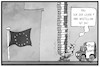 Cartoon: Impfstoffbeschaffung (small) by Kostas Koufogiorgos tagged karikatur,koufogiorgos,illustration,cartoon,hera,incubator,eu,lieferung,impfstoff,mutante,mutation,corona,pandemie,virus,europa,bote,lieferant,pizza,missverstaendnis