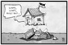 Cartoon: Landtagswahl BW (small) by Kostas Koufogiorgos tagged karikatur,koufogiorgos,illustration,cartoon,baden,wuerttemberg,wahl,landtagswahl,schwaben,haus,gruene,spd,landesregierung,bauen