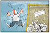 Cartoon: Motorradfahrer (small) by Kostas Koufogiorgos tagged karikatur,koufogiorgos,illustration,cartoon,motorrad,scheuer,verkehrsministerium,unfall,prüfung,verkehr