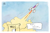 Cartoon: Münchner Sicherheitskonferenz (small) by Kostas Koufogiorgos tagged karikatur,koufogiorgos,illustration,cartoon,münchen,msc,sicherheotskonferenz,russland,rakentest,rakete