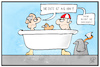 Cartoon: NRW bleibt draußen (small) by Kostas Koufogiorgos tagged karikatur,koufogiorgos,illustration,cartoon,nrw,loriot,maenner,bad,badewanne,ente,corona,stigmatisierung,pandemie