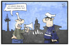 Cartoon: Polizei Dresden (small) by Kostas Koufogiorgos tagged karikatur,koufogiorgos,illustration,cartoon,polizei,dresden,michel,pegida,erfolg,folgenreich,folgen,konsequenzen,polizist,populismus