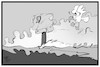 Cartoon: Russlands U-Boote (small) by Kostas Koufogiorgos tagged karikatur,koufogiorgos,illustration,cartoon,uboot,putin,russland,atlantik,nordkarikatur,nordmeer,möwe,spionage,rüstung,meer