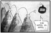 Cartoon: Sondergipfel Griechenland (small) by Kostas Koufogiorgos tagged karikatur,koufogiorgos,illustration,cartoon,gipfel,sondergipfel,griechenland,eu,europa,bombe,berg,gebirge,politik,schuldenkrise,grexit