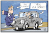Cartoon: Uber geht an die Börse (small) by Kostas Koufogiorgos tagged karikatur,koufogiorgos,illustration,cartoon,uber,fahrdienst,fahrgast,beförderung,börse,wirtschaft,reise,tourismus