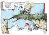 Cartoon: Umfrage (small) by Kostas Koufogiorgos tagged umfrage,bundestag,merkel,steinbrück,spd,cdu,sonntagsfrage,karikatur,kostas,koufogiorgos