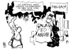 Cartoon: Umfragewerte (small) by Kostas Koufogiorgos tagged merkel,umfrage,beliebtheit,fan,michel,cdu,kanzlerin,karikatur,kostas,koufogiorgos