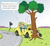 Cartoon: Schuldzuweisung (small) by JotKa tagged schuldige auto verkehr unfall baum strasse mobilität infrastruktur