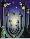 Cartoon: Wanderer - Hikers (small) by JotKa tagged wanderer,wanderung,nachtwanderung,mond,sterne,hexen,märchen,sagen,dunkelheit,alpträume,ängste,gefahr,nester,fliegen,mondlicht,mitternacht,geisterstunde,gruselgeschichten,science,fiction,felsen,berge,schlucht,hikers,walk,night,moon,star,fairy,tale,witches,